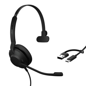 Jabra Evolve2 30 SE Telefon Pe Casti Casti Cu Fir Mono Negru Microfon Anulare Zgomot, Anulare Zgomot He - Img 1