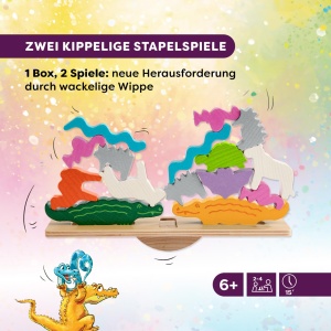 Joc de echilibru HABA Tier auf Tier Deluxe 30 animale colorate din lemn - Img 3