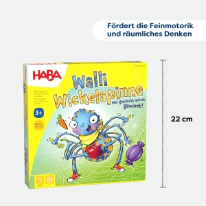Joc de Facut Sfoara HABA Walli Wickelspinne 2-4 jucatori, din lemn si carton - Img 6