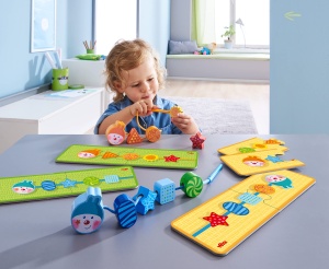 Joc de indemanare HABA Fadelspiel Raupe 304653 pentru copii 18 luni din lemn Made in Germany - Img 2
