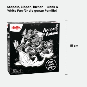 Joc de indemanare HABA Tier auf Tier - editie Black White, 2-4 jucatori, 25 figurine din lemn - Img 7