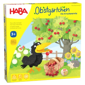 Joc de societate HABA Obstgartchen 3D-Kirschbaum, pentru 2-4 jucatori, ab 3 ani