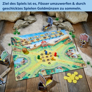 Joc de societate HABA Tal der Wikinger, 2-4 jucatori, 6 ani, XXL-plan de joc - Img 2