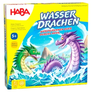 Joc de societate HABA Wasserdrachen joc de strategie cu figurine din lemn pentru 2-4 jucatori