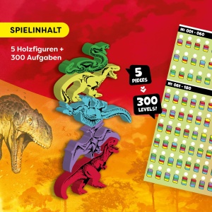 Joc de Stivuire HABA Stacking Challenge Jurassic, pentru copii de la 8 ani, 300 provocari - Img 4