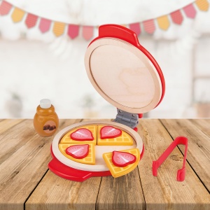 JOCCA - Fier de vafe din lemn cu accesorii pentru baieti si fete | Aparat de vafe Montessori pentru copii | peste 2 ani | Jucarii | Cadou Baiat Fata | Dispozitiv de jucarie - Img 2