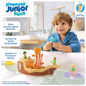 Jucarie de Baie Tinkerbell PLAYMOBIL JUNIOR cu Flori Magice, 1 An - Img 3
