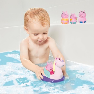 Jucarie de baie TOMY Toomies Peppa Pig cu figurine si unicorn, pentru copii 18 - Img 5