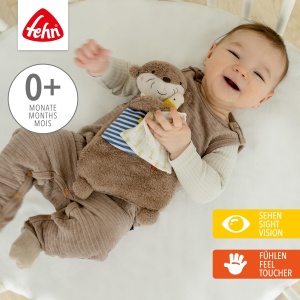 Jucarie de plus cu caldura Fehn Otter Theo, 16x26 cm, lavabil la 30C - Img 2