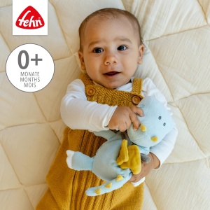 Jucarie de plus Fehn Warming Animal Dragon - Perna linistitoare cu seminte de struguri pentru bebelusi in aspect de jucarie moale Draguta Dragon - Perna de caldura Jucarie de plus calda pentru relaxare pentru bebelusi si copii mici de la 0+ luni - Img 2