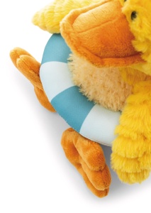 Jucarie de plus NICI Ente Pooline 62898 35 cm galben cu colac si floare roz - Img 6