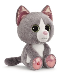 Jucarie de plus NICI GLUBSCHIS Felinja 25cm gri-bej ochi stralucitori - Img 2
