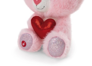 Jucarie de plus NICI GLUBSCHIS Maus Pinky Luv 15cm roz cu ochi stralucitori si inima rosie - Img 5