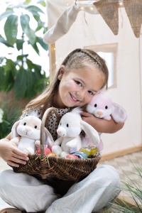 Jucarie de plus NICI Iepuras Happy 62676 20 cm maro deschis material reciclabil cadou ideal - Img 2