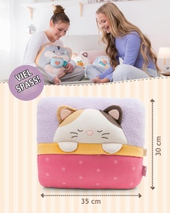 Jucarie de plus NICI Kuscheltier Katze Angy 35x30x18cm, culoare pastelata, design Kawaii - Img 4