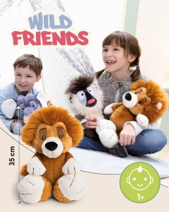 Jucarie de plus NICI Lion King Kimari 35cm, culoare maro, moale si prietenos - Img 3