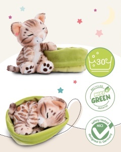Jucarie de plus NICI Pisica Bengal 12 cm maro colectia NICI Green - Img 3