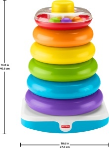 Jucarie de Stivuire Fisher-Price GJW15, 38 cm, 6 Ringi Colorati - Img 3
