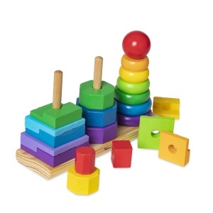Jucarie din lemn Melissa Doug - Set 25 piese, forme geometrice, pentru copii 2 - Img 4