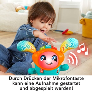 Jucarie electronica Fisher-Price DJ Tanzi BOUNCIN Star, 75 melodii, pentru bebelusi - Img 6