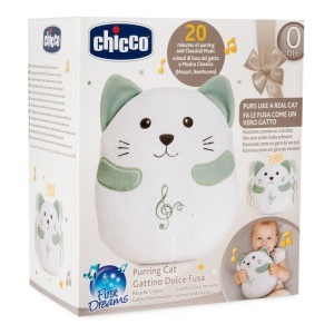 Jucarie interactiva Chicco Pisica care toarce sunete relaxante si vibratii lavabila pentru bebelusi 0 - Img 5