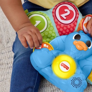 Jucarie Interactiva Fisher-Price Linkimals Pfau cu Lumini si Sunete, 9 Luni - Img 4