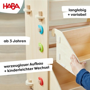 Jucarie multifunctionala HABA Creative Play 3 in 1 - Bucatarie, Magazin si Atelier - Lemn durabil - Img 6