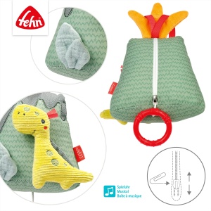 Jucarie muzicala Fehn Vulkan 051025 - 18 cm, cu melodia Schuberts Wiegenlied, pentru bebelusi - Img 4