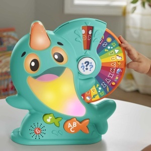 Jucarie muzicala Fisher-Price Linkimals Narval cu lumini interactive - Img 5