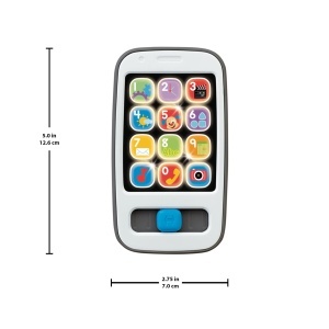 Jucarie muzicala Fisher-Price Smartphone pentru copii, 30 melodii, gri - Img 5