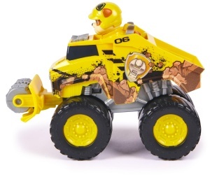 Jucarie PAW Patrol Rescue Wheels Rubble Monstertruck Galben cu Figurina Detasabila - Img 3