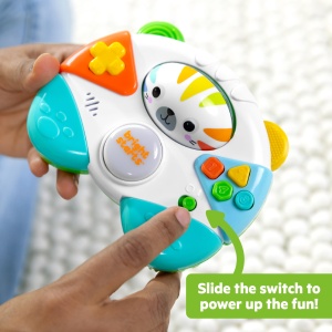Jucarie pentru bebe Bright Starts Gamer Buddy, cu sunete si lumini, design tigru - Img 6