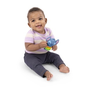 Jucarie pentru bebelusi Bright Starts Disney Baby Stitch Twist-a-Stitch cu inele texturate si zornaitoare - Img 8