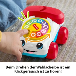 Jucarie pentru bebelusi Fisher-Price Plappertelefon, cu sunete si roti mobile - Img 3