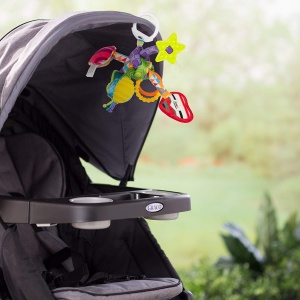 Jucarie pentru bebelusi Lamaze Tug and Play Knot cu clip stimulare senzoriala si motorie - Img 4
