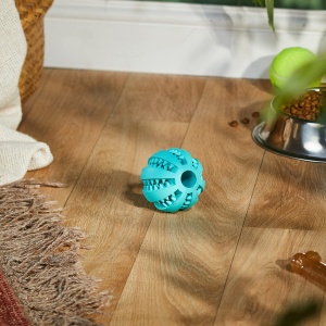 Jucarie pentru caini TRIXIE Denta Fun Ball, cu gust de menta, 7 cm, turcoaz - Img 5