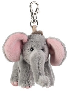 Jucarie Plus Elefant Schaffer BabySugar, 9 cm, GriRoz - Img 2