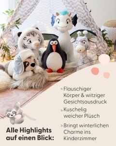 Jucarie Plus NICI Pinguin Jorge Thunder 30cm Gri Material Reciclat - Img 4