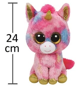 Jucarie plus TY 37041 Fantasia Beanie Boos Unicorn cu ochi stralucitori multicolor 24 cm - Img 3