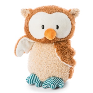 Jucarie Plush NICI Baby-Eule Owlino 70 cm, Culoare MaroVerde, Ideal pentru Bebei si Copii
