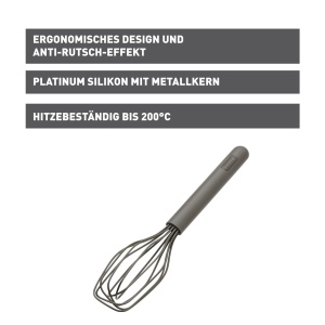 Kaiser Schneebesen Inspiration 29 cm Silicon Premium Gri Ergonomic - Img 2