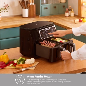 Karaca Air Cook Duo 8 Litri Airfryer Starlight Tehnologie Duo Tech - Img 6