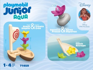 Katamaran PLAYMOBIL JUNIOR Vaiana, din plastic biobazat, pentru copii de la 1 an - Img 5