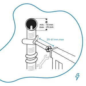 Kit Badabulle Safe Lock pentru Trepte si Balustrade Instalare Fara Gauri Compatibil cu Bariera B025232-B025233 - Img 3