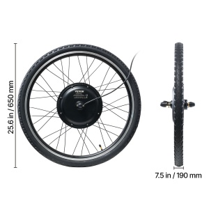 Kit bicicleta electrica VEVOR 1000W, 48V 420RPM ph650mm Roata fata E-Bike Hub Kit de motor cu controler de viteza imbunatatit, kit de prindere a acceleratiei, afisaj LCD si sistem PAS pentru biciclete de sosea - Img 9