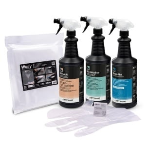 Kit de curatare pentru climatizatoare Errecom, 1L Clima-Net, 2L Bio-Acid, manusi
