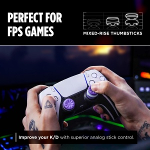 Kit de Performanta KontrolFreek pentru Controller PlayStation 5 si 4, Culoare Purple Galaxy - Img 5