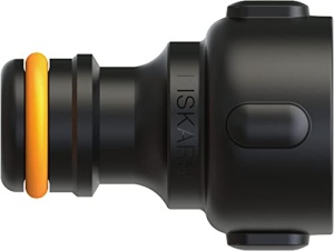 Kit de udare Fiskars Solid, SoftGrip, cu conectoare si duze, NegruPortocaliu - Img 10