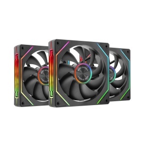 Kit de ventilatoare cu iluminare ARGB Mars Gaming MF-LINKFINITYKIT2, 3 x 120mm, Negru