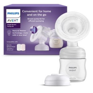 Kit pompa de san Philips AVENT SCF33701, tehnologie Natural Motion, cu silicon moale